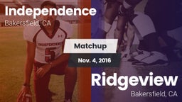 Matchup: Independence High vs. Ridgeview  2016