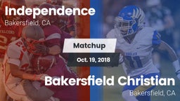 Matchup: Independence High vs. Bakersfield Christian  2018
