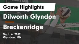 Dilworth Glyndon  vs Breckenridge  Game Highlights - Sept. 6, 2019