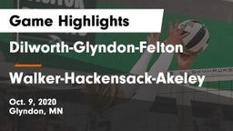 Dilworth-Glyndon-Felton  vs Walker-Hackensack-Akeley  Game Highlights - Oct. 9, 2020