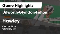 Dilworth-Glyndon-Felton  vs Hawley  Game Highlights - Oct. 20, 2020
