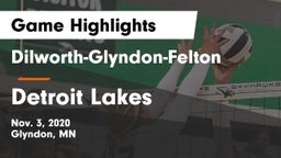 Dilworth-Glyndon-Felton  vs Detroit Lakes  Game Highlights - Nov. 3, 2020