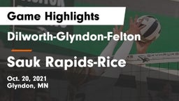 Dilworth-Glyndon-Felton  vs Sauk Rapids-Rice  Game Highlights - Oct. 20, 2021