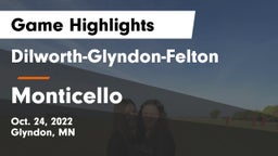 Dilworth-Glyndon-Felton  vs Monticello  Game Highlights - Oct. 24, 2022