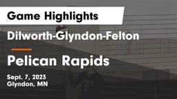 Dilworth-Glyndon-Felton  vs Pelican Rapids Game Highlights - Sept. 7, 2023