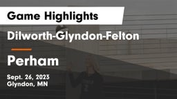 Dilworth-Glyndon-Felton  vs Perham  Game Highlights - Sept. 26, 2023