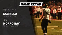 Recap: Cabrillo  vs. Morro Bay  2016