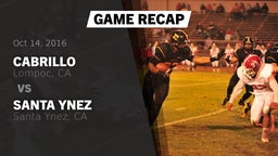 Recap: Cabrillo  vs. Santa Ynez  2016