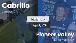 Matchup: Cabrillo  vs. Pioneer Valley  2018