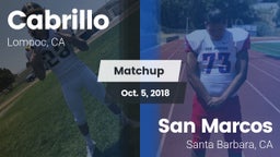 Matchup: Cabrillo  vs. San Marcos  2018