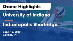 University  of Indiana vs Indianapolis Shortridge  Game Highlights - Sept. 12, 2019