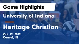University  of Indiana vs Heritage Christian  Game Highlights - Oct. 19, 2019