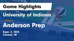 University  of Indiana vs Anderson Prep Game Highlights - Sept. 3, 2022