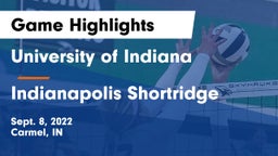 University  of Indiana vs Indianapolis Shortridge  Game Highlights - Sept. 8, 2022