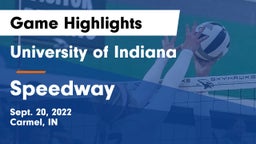 University  of Indiana vs Speedway  Game Highlights - Sept. 20, 2022