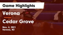 Verona  vs Cedar Grove  Game Highlights - Nov. 4, 2021