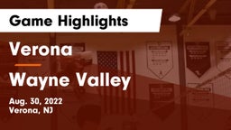 Verona  vs Wayne Valley  Game Highlights - Aug. 30, 2022