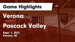 Verona  vs Pascack Valley  Game Highlights - Sept. 1, 2022