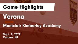 Verona  vs Montclair Kimberley Academy Game Highlights - Sept. 8, 2022