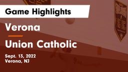 Verona  vs Union Catholic  Game Highlights - Sept. 13, 2022