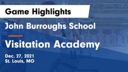 John Burroughs School vs Visitation Academy Game Highlights - Dec. 27, 2021