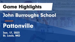 John Burroughs School vs Pattonville  Game Highlights - Jan. 17, 2023