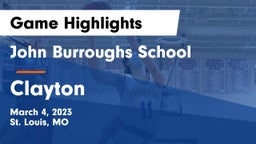 John Burroughs School vs Clayton  Game Highlights - March 4, 2023