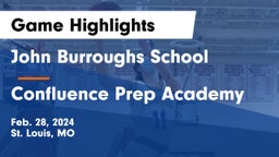 John Burroughs School vs Confluence Prep Academy  Game Highlights - Feb. 28, 2024