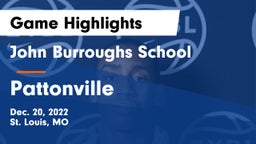 John Burroughs School vs Pattonville  Game Highlights - Dec. 20, 2022