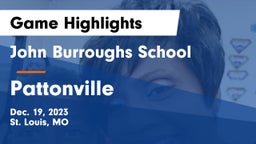 John Burroughs School vs Pattonville  Game Highlights - Dec. 19, 2023