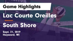 Lac Courte Oreilles  vs South Shore  Game Highlights - Sept. 21, 2019