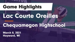 Lac Courte Oreilles  vs Chequamegon Highschool Game Highlights - March 8, 2021