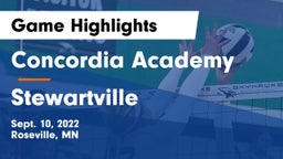 Concordia Academy vs Stewartville  Game Highlights - Sept. 10, 2022