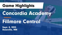 Concordia Academy vs Fillmore Central  Game Highlights - Sept. 8, 2023
