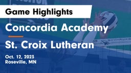 Concordia Academy vs St. Croix Lutheran  Game Highlights - Oct. 12, 2023