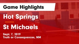 Hot Springs  vs St Michaels Game Highlights - Sept. 7, 2019