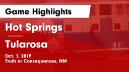 Hot Springs  vs Tularosa  Game Highlights - Oct. 1, 2019