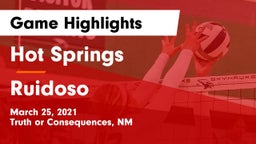 Hot Springs  vs Ruidoso  Game Highlights - March 25, 2021