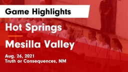 Hot Springs  vs Mesilla Valley Game Highlights - Aug. 26, 2021
