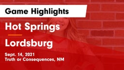 Hot Springs  vs Lordsburg Game Highlights - Sept. 14, 2021