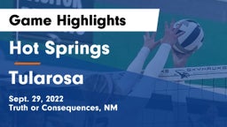 Hot Springs  vs Tularosa  Game Highlights - Sept. 29, 2022