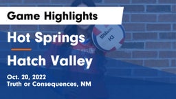 Hot Springs  vs Hatch Valley Game Highlights - Oct. 20, 2022