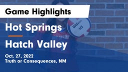 Hot Springs  vs Hatch Valley  Game Highlights - Oct. 27, 2022
