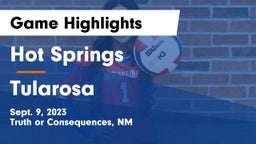 Hot Springs  vs Tularosa Game Highlights - Sept. 9, 2023