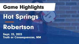 Hot Springs  vs Robertson  Game Highlights - Sept. 23, 2023