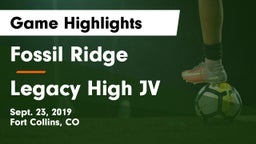 Fossil Ridge  vs Legacy High JV Game Highlights - Sept. 23, 2019