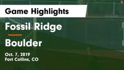 Fossil Ridge  vs Boulder  Game Highlights - Oct. 7, 2019