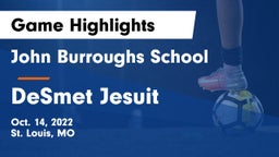 John Burroughs School vs DeSmet Jesuit  Game Highlights - Oct. 14, 2022