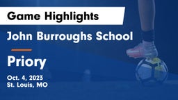 John Burroughs School vs Priory  Game Highlights - Oct. 4, 2023