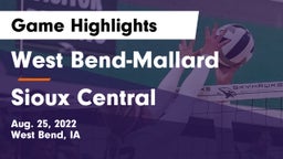 West Bend-Mallard  vs Sioux Central  Game Highlights - Aug. 25, 2022